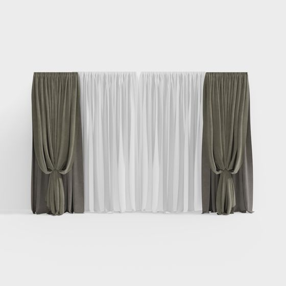 Elegant Curtains 3D model