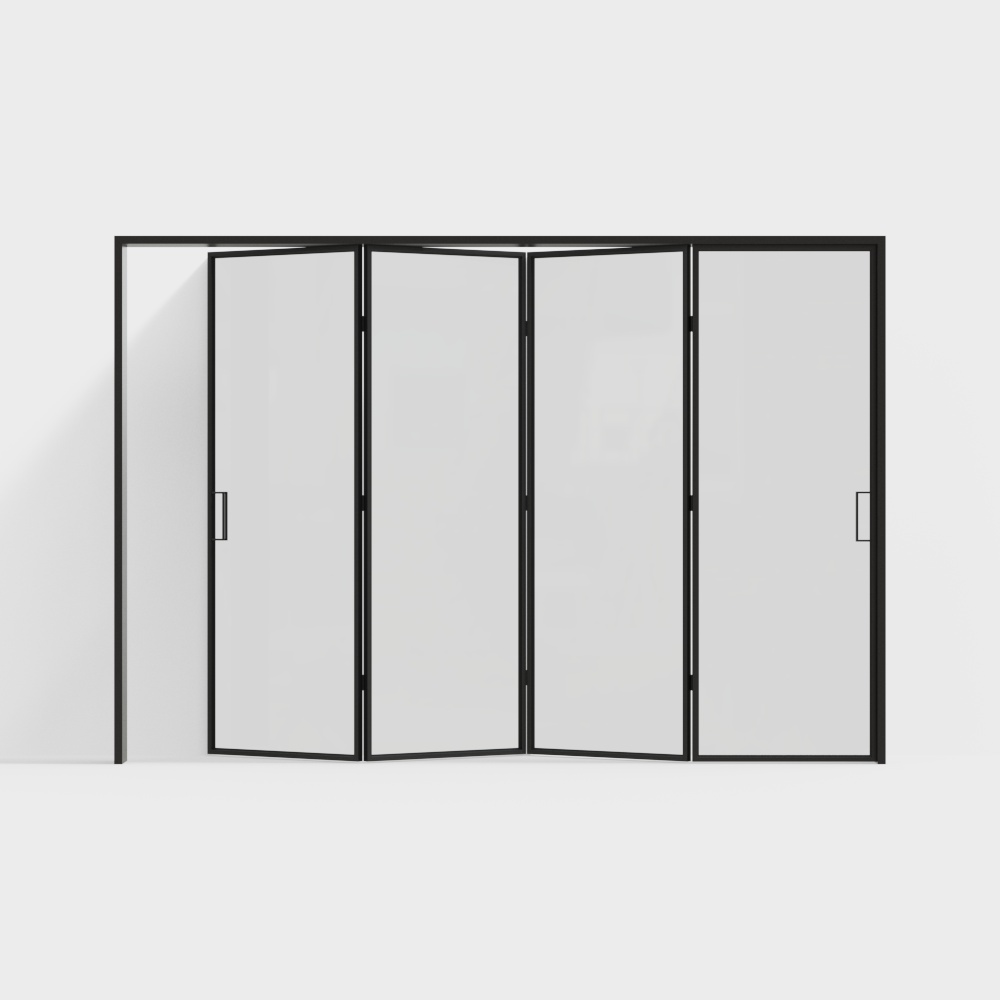 Modern glass folding door