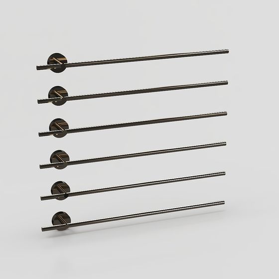 Elegant Metal Towel Rack Series 3D model