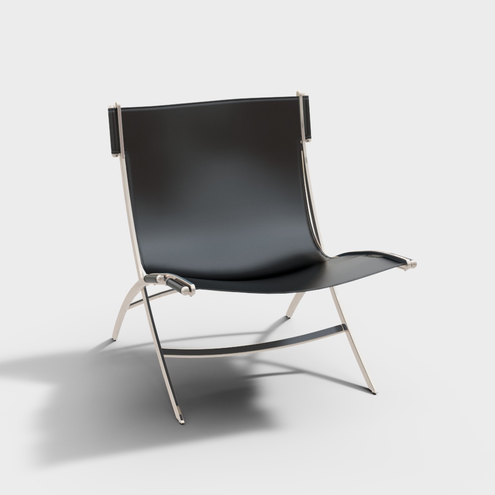 Urban Lounge Chair 3D Model – Scandinavian Leather Design