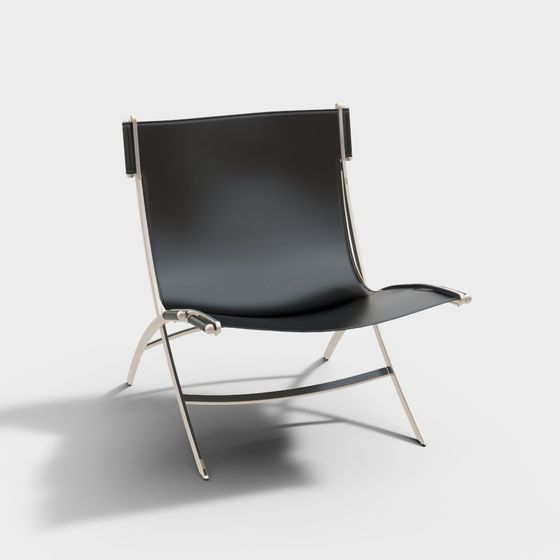 Modern Black Lounge Chair 3D Model