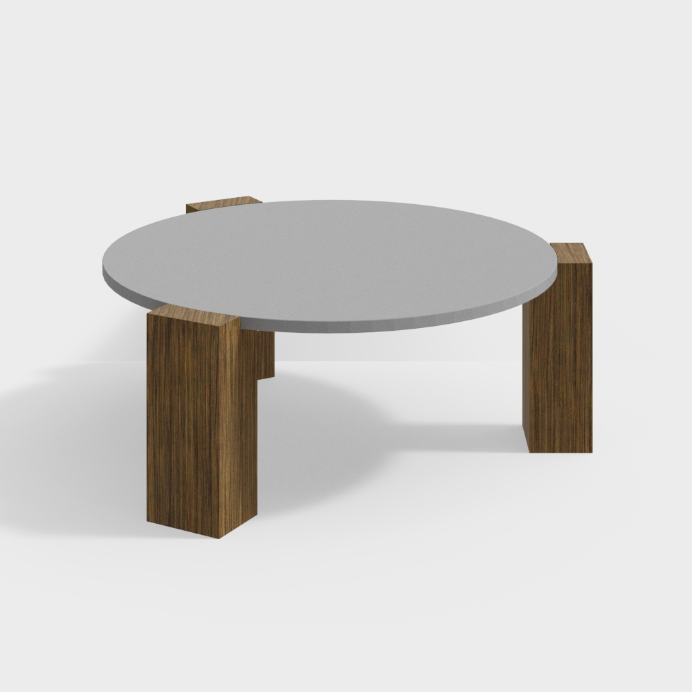 Low-Poly Round Table 3D model Design