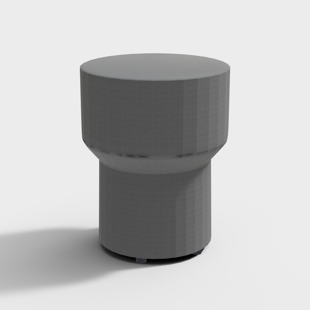Stylish Minimalist Round Stool 3D model