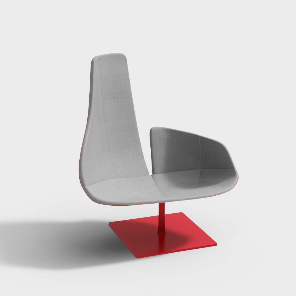 Stylish Low-Poly Armchair 3D Model – Modern Minimalist Seat