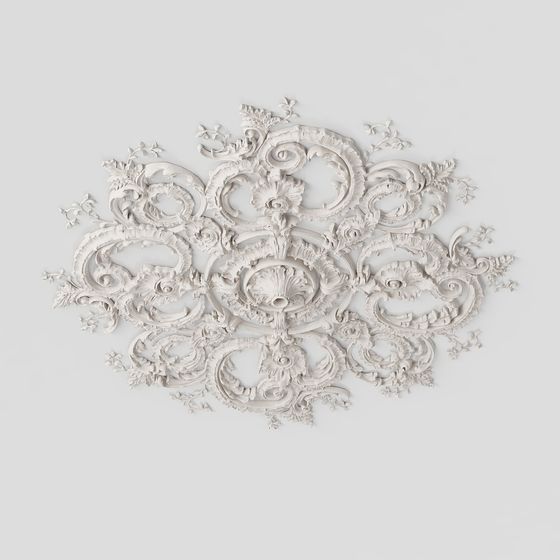 Baroque Ceiling Medallion 3D model
