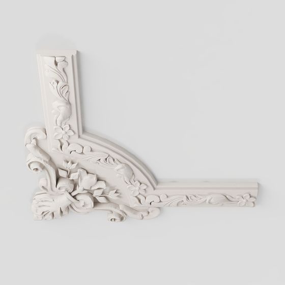 Elegant Low-Polygon Architectural Corner Column 3D model