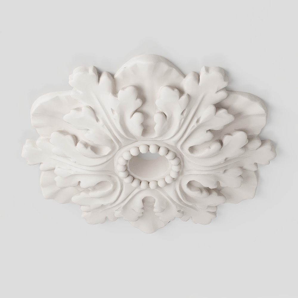 Simple European carved flower lamp plate