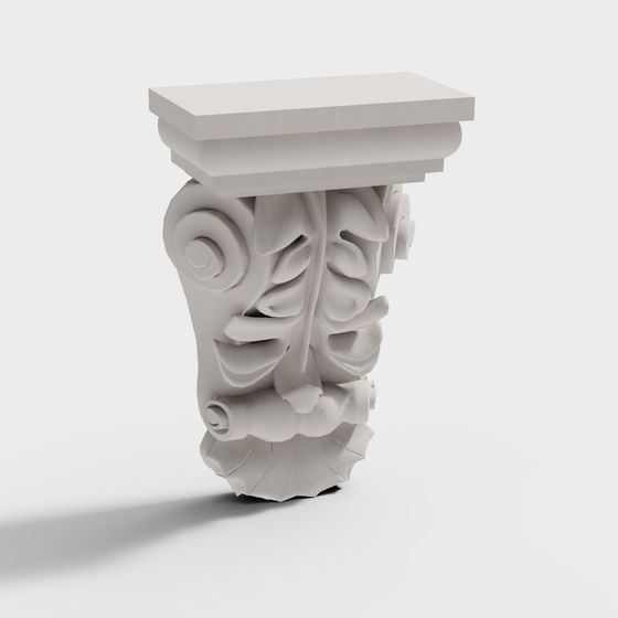 Elegant Corinthian Capital 3D model