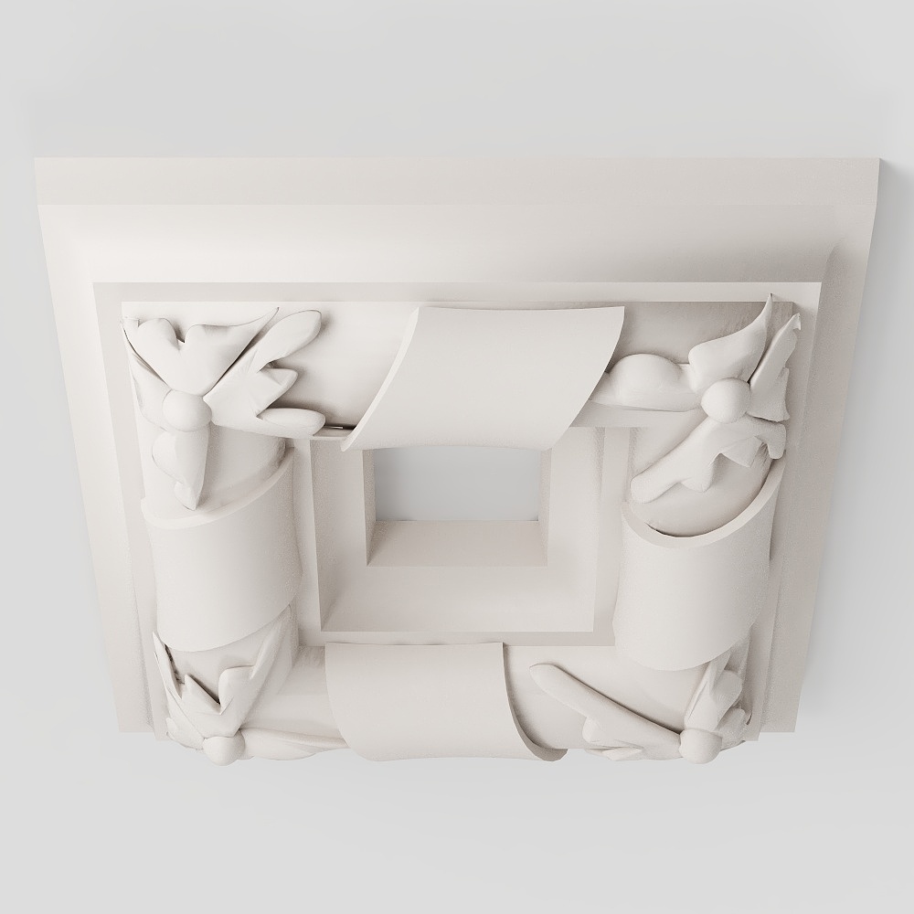 Simple European carved flower lamp plate