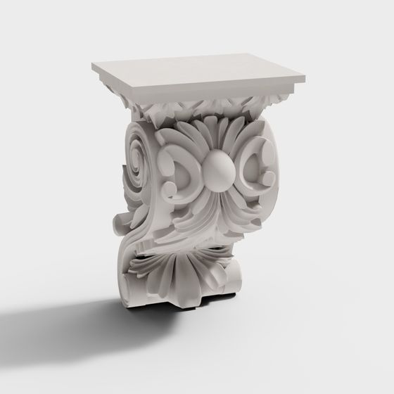 Elegant Roman Column Base 3D model
