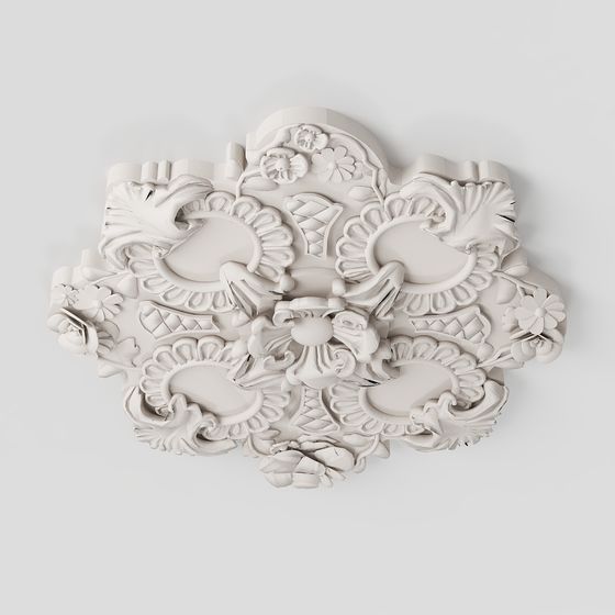Low-Poly Renaissance Ceiling Decoration 3D model