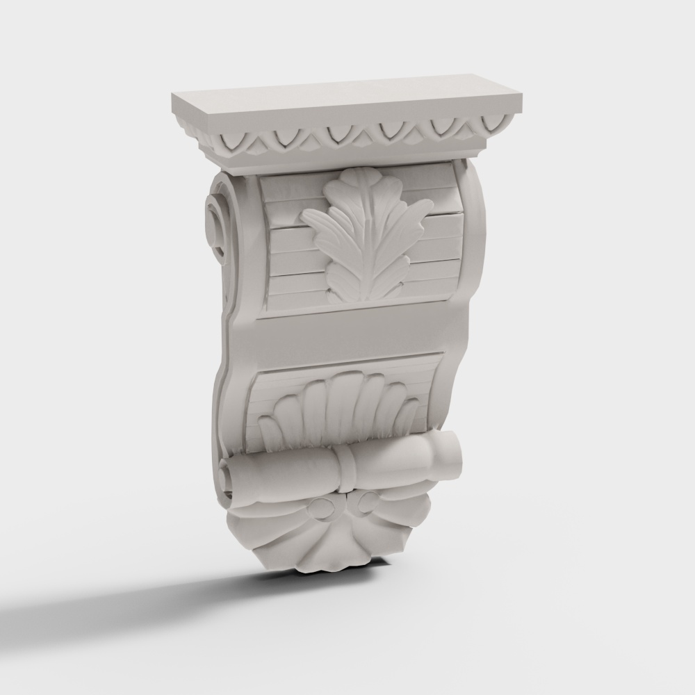 Elegant Crown Decorative Column 3D model
