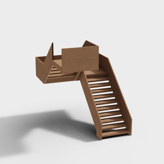 Современные лестницы с поручнем из массива дерева