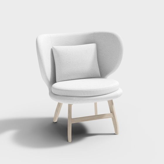 Cozy Lounge Chair 3D model for Modern Spaces