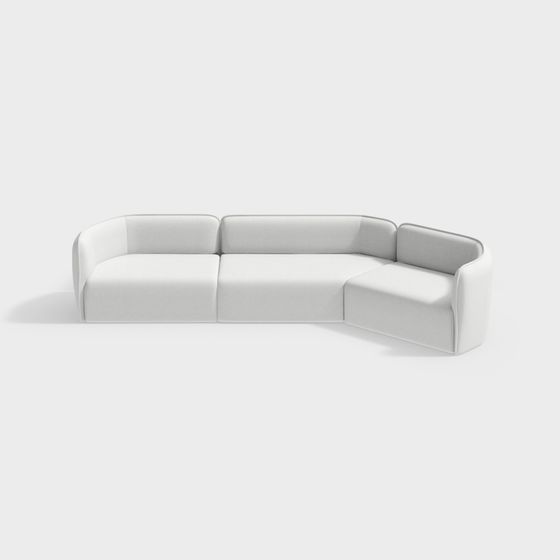 Modern Minimalist 3D Sofa Model