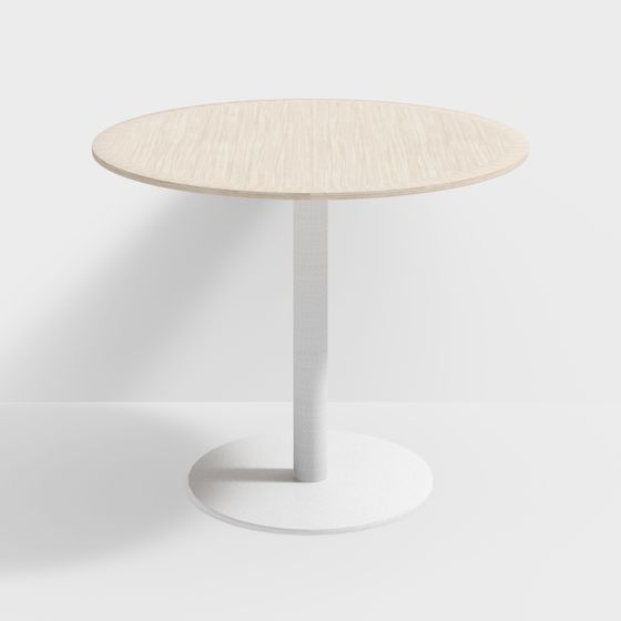 Stylish Low-Poly Round Table 3D model