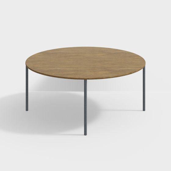 Elegant Round Coffee Table 3D model for Contemporary Spaces