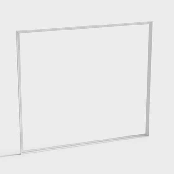 Elegant Frameless Mirror 3D model