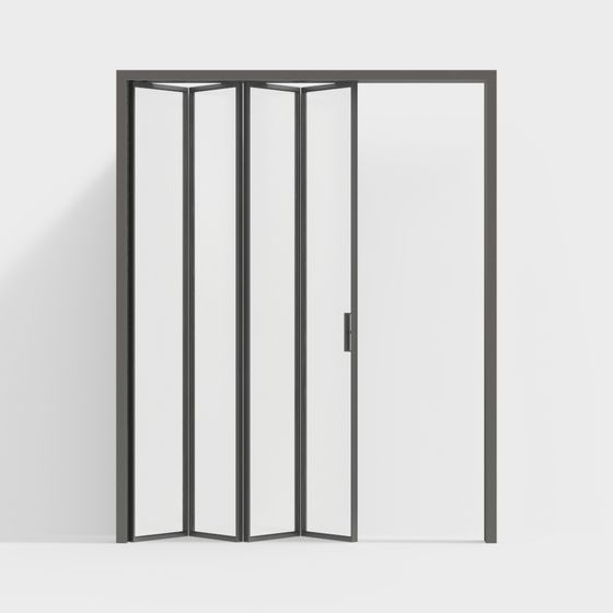Stylish Folding Glass Door 3D model