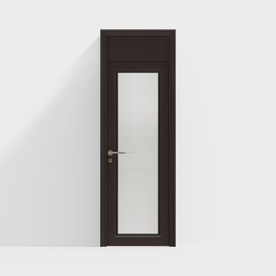 New Chinese Single Opening Changhong Glass Door in Brown