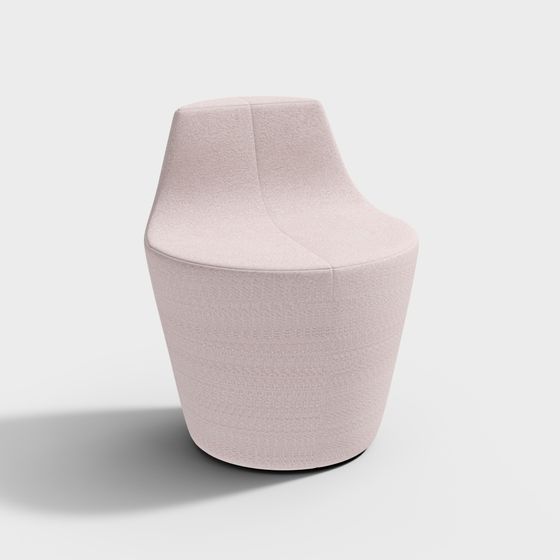 Elegant Curved Sofa 3D model for Modern Spaces