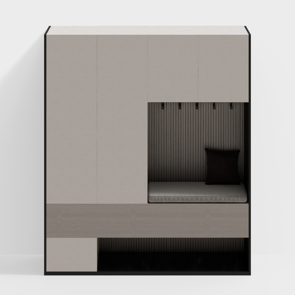 Современный обувной шкаф в прихожей