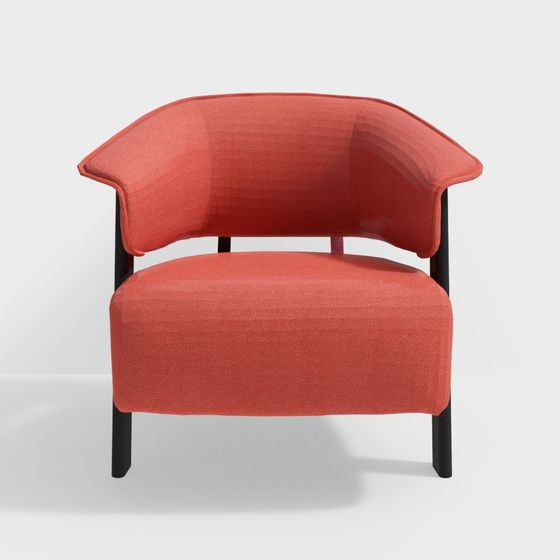 Charming Low-Polygon Coral Seat 3D model