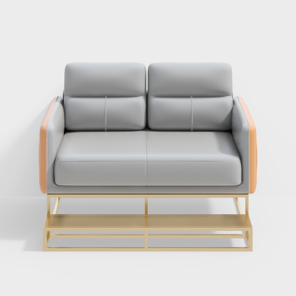 Billiard Room - Ball Watching Sofa - Orange Grey