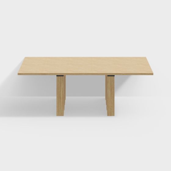 Wooden Conference Table 3D model for Creative Projects