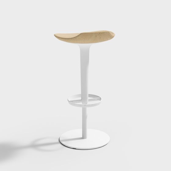 Sleek Bar Stool 3D model for Modern Interiors