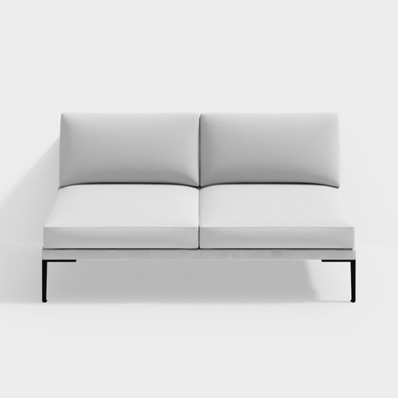 Modern Minimalist Low-Poly Sofa 3D model