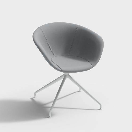 Stylish Streamlined Lounge Chair 3D model for Modern Spaces