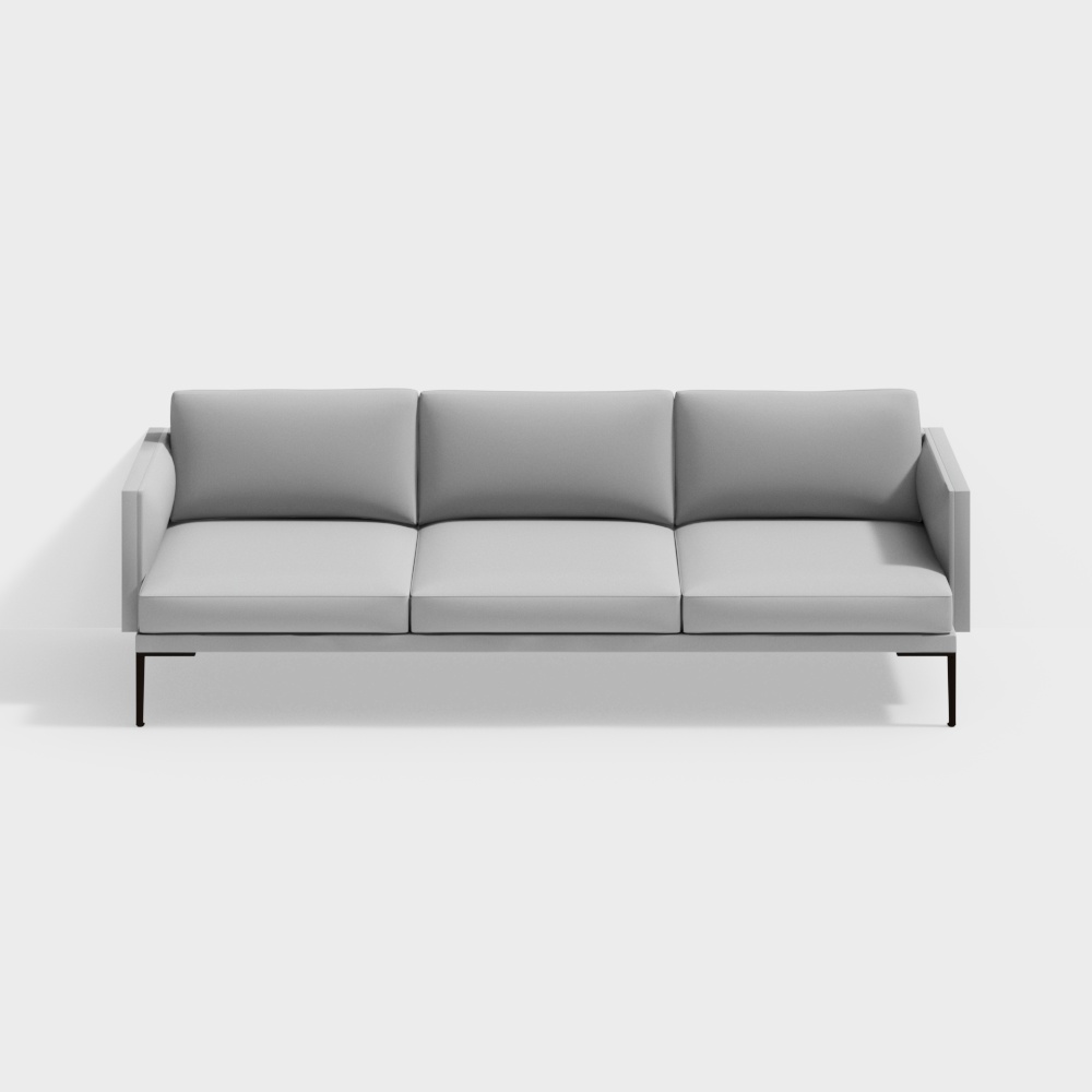 Sofá Steeve de 3 asientos con cojín de respaldo 5243 de Arper