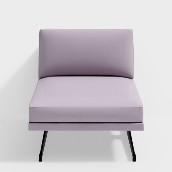 Modern Low-Poly Purple Armchair 3D model