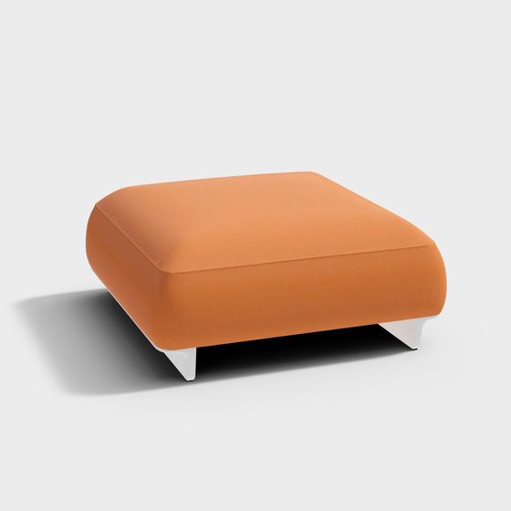 Cozy Cube Ottoman 3D model for Modern Spaces