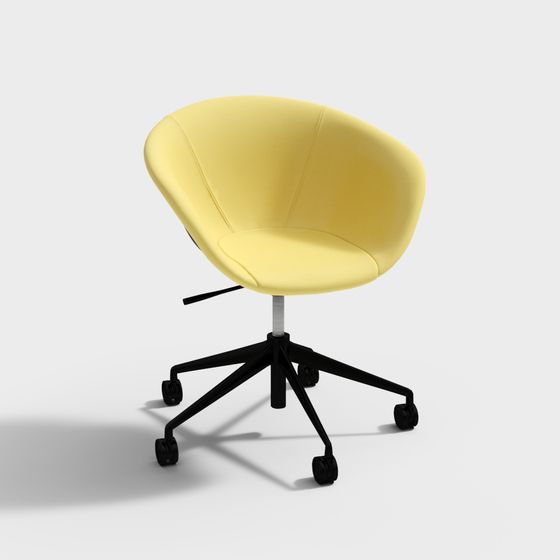 Elegant Streamlined Office Chair 3D model