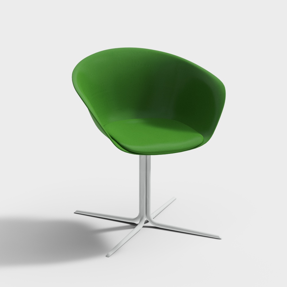 Fauteuil Arper Duna02 - Pivotant 4 directions - Coussin rembourré