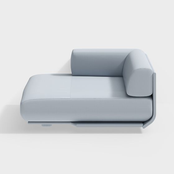 Ghế chaise-Longue Shall bên trái hai chất liệu Arper 6935