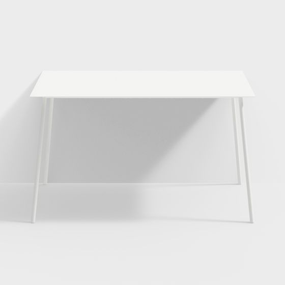 Mesa Onemm de Arper con tapa metálica de 160x80 y patas metálicas h90