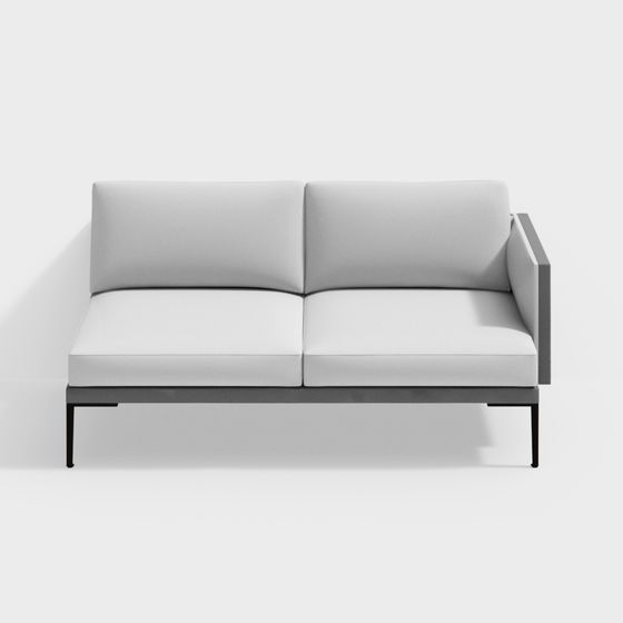 Minimalist 3D Sofa Model for Modern Interiors