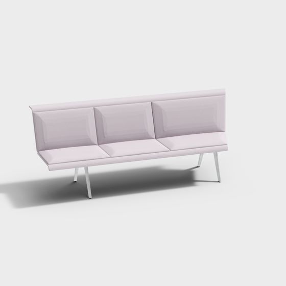Chic Low-Poly Sofa 3D model for Modern Spaces
