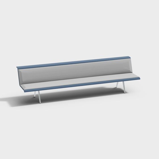 Stylish Minimalist Bench 3D model for Urban Spaces