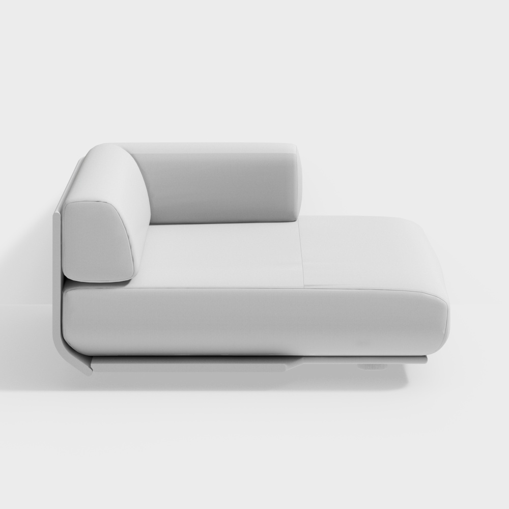 Arper Shall Chaiselongue Rechts Bi-Material 6936