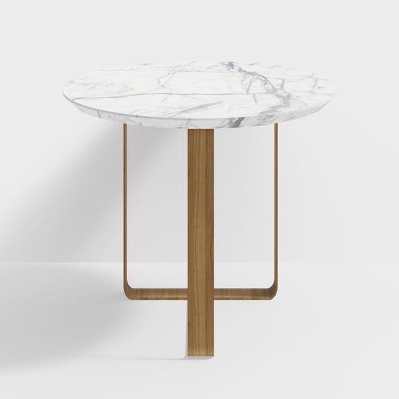 Elegant Marble Round Table 3D model
