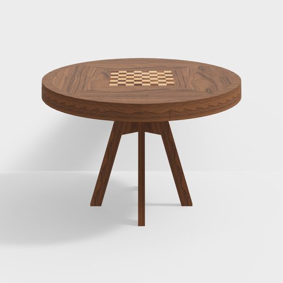 Classic Checkered Table 3D model for Interiors
