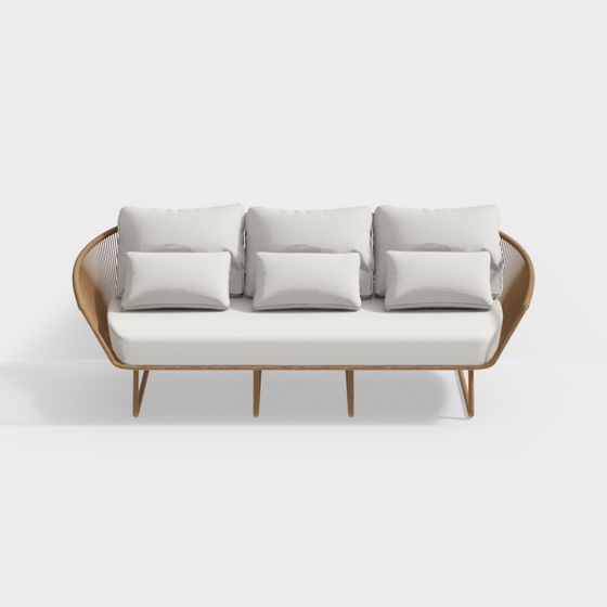 Cozy Retreat 3D model Sofa