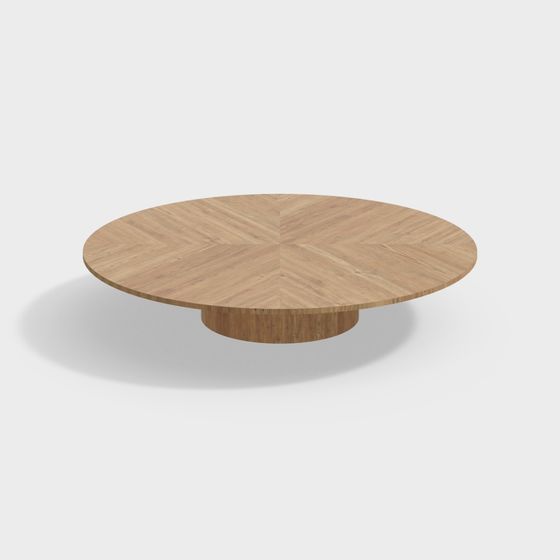Modern Geometric Round Table 3D model