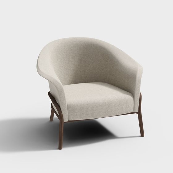 Cozy Curve Chair 3D model for Contemporary Spaces