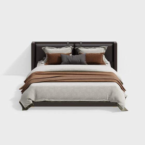 Lit double de chambre léger luxe