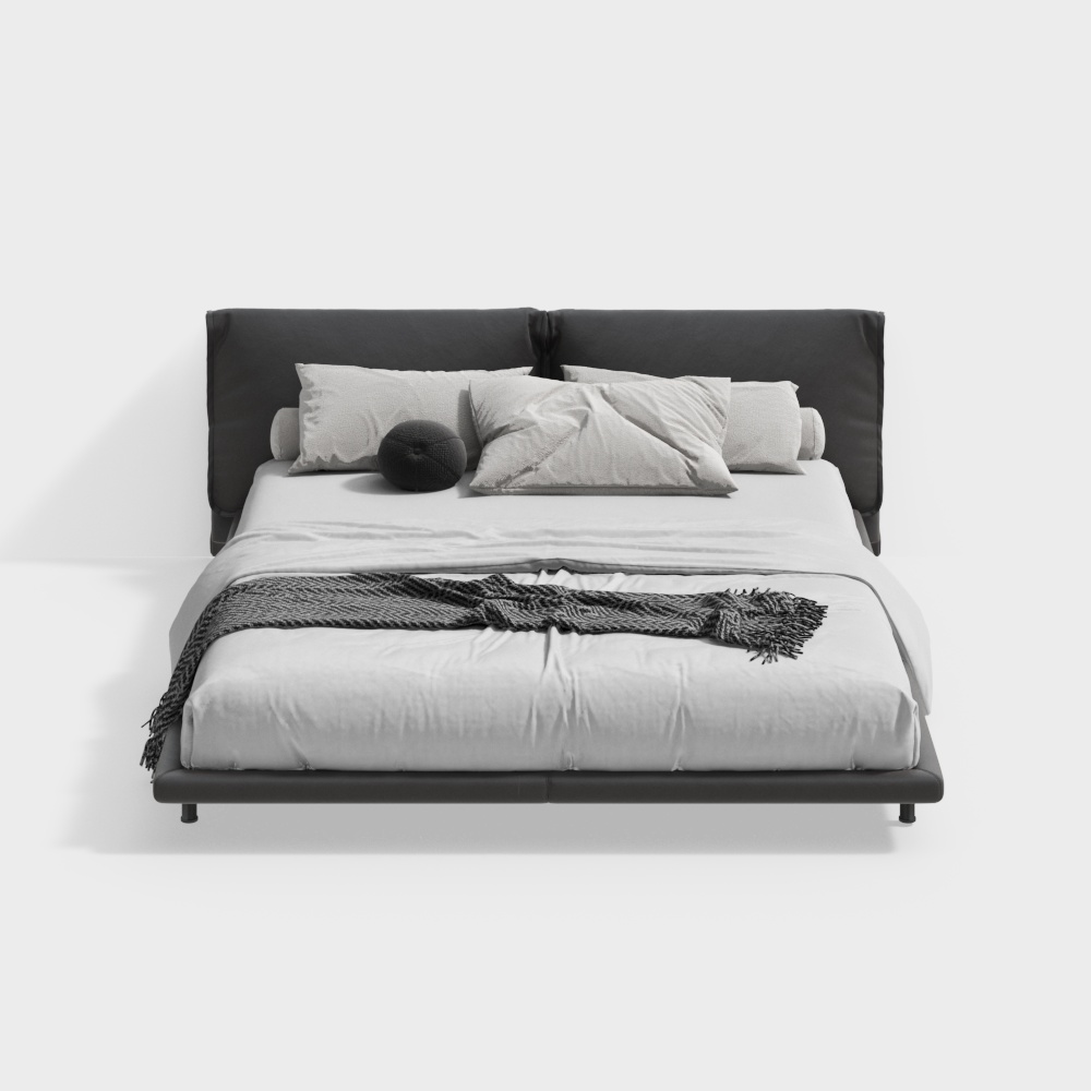 レザーダブルベッド